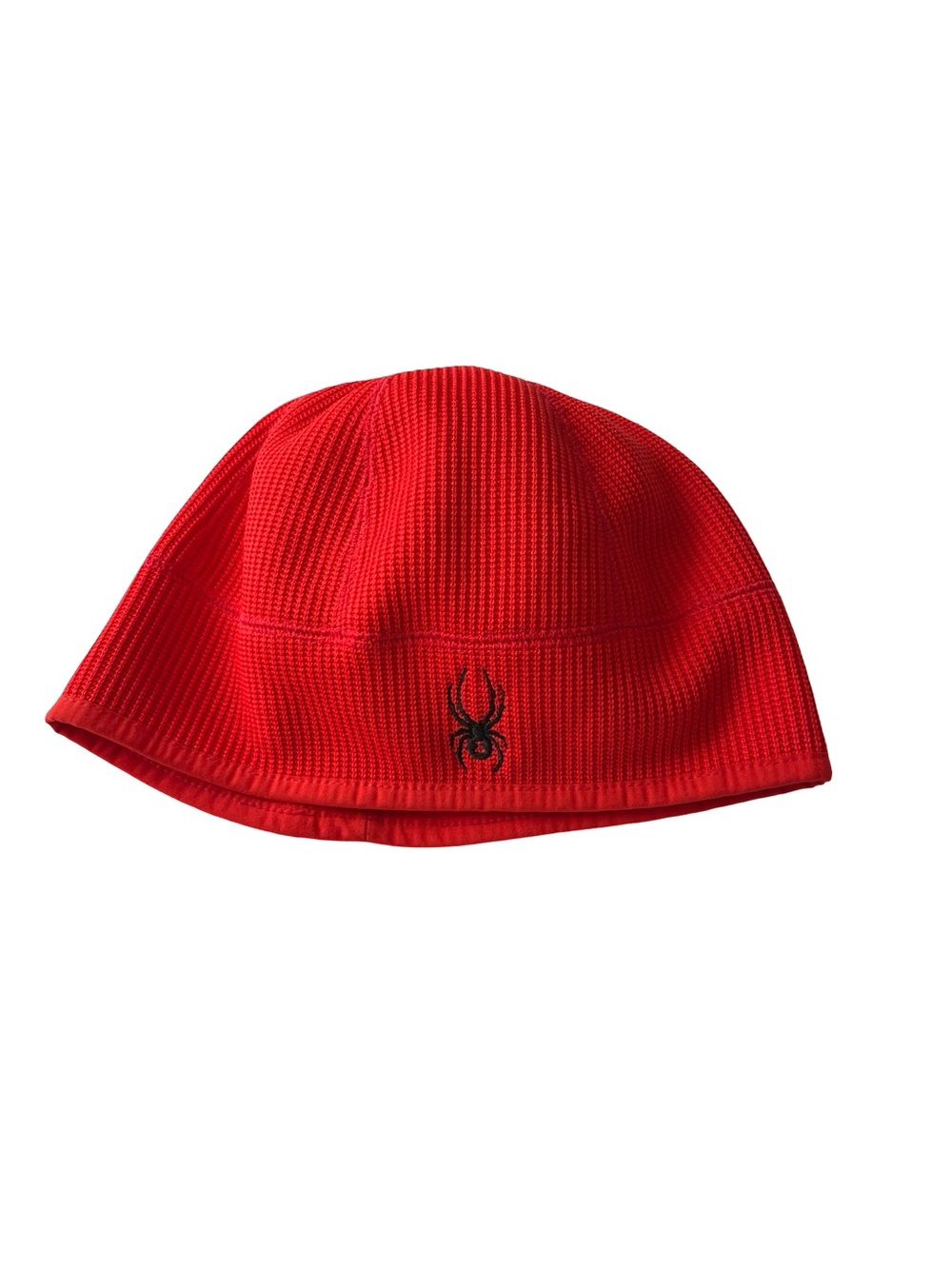 Spyder Orange Thermal Knit Beanie Fleece Lined Winter Skiing Outdoors